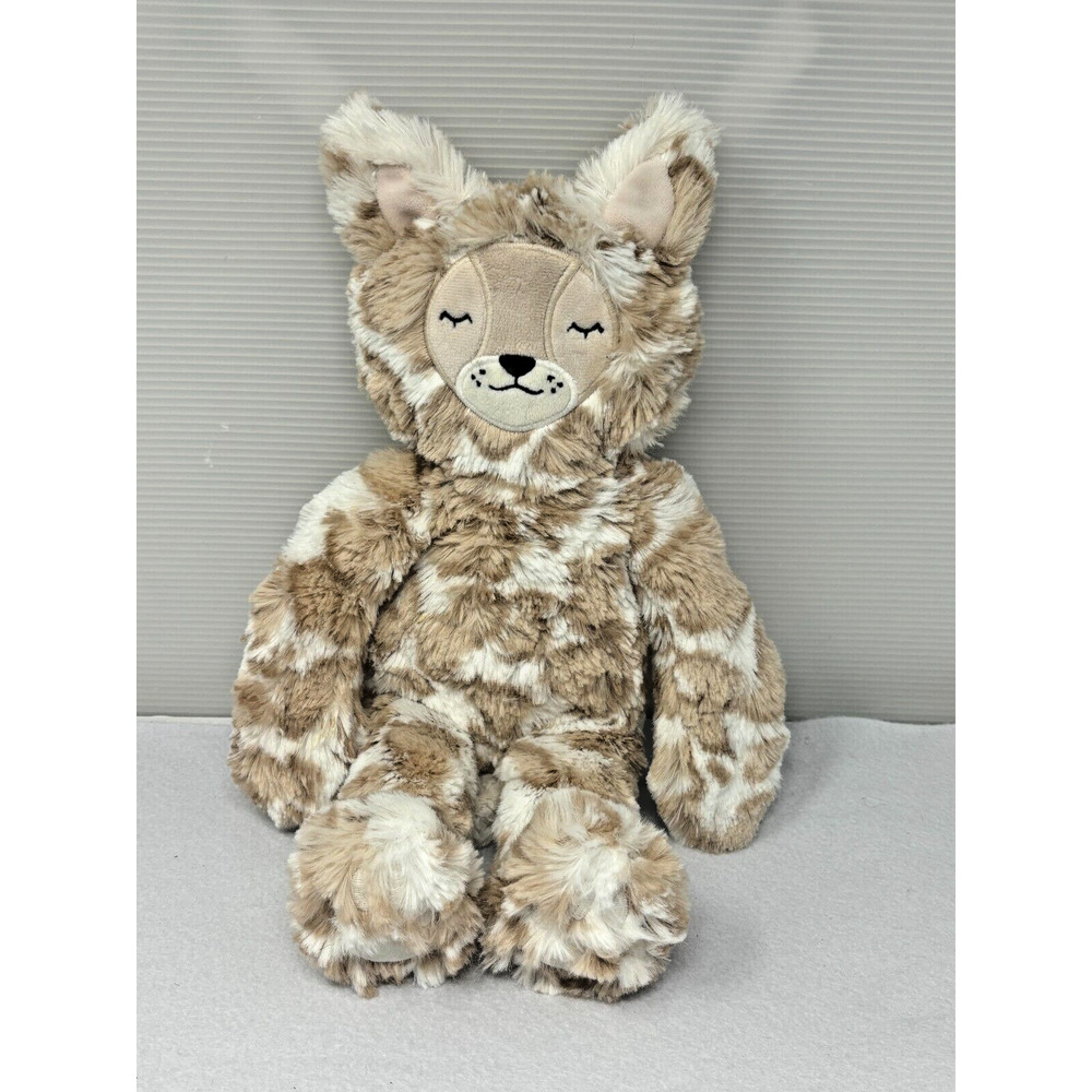 Slumberkins Lynx Kin Spotted Plush Self-Expression Beige Leopard Cat 14" Stuffed
